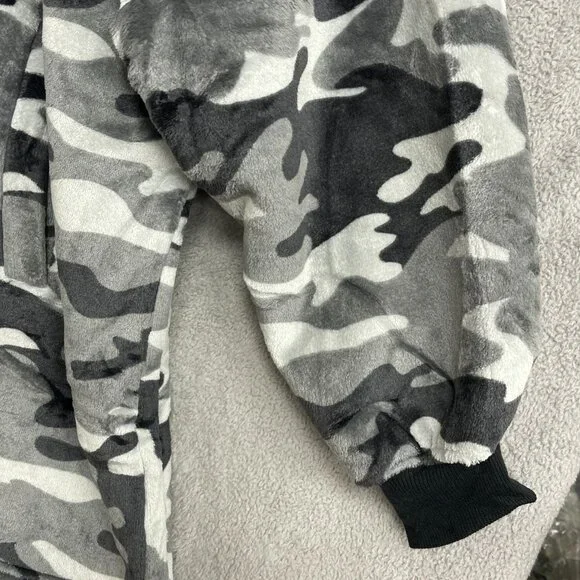 The Wayy Big Hoodie Women's Camo Sherpa Lined Oversized Sweatshirt JCK140 - Picture 7 of 8